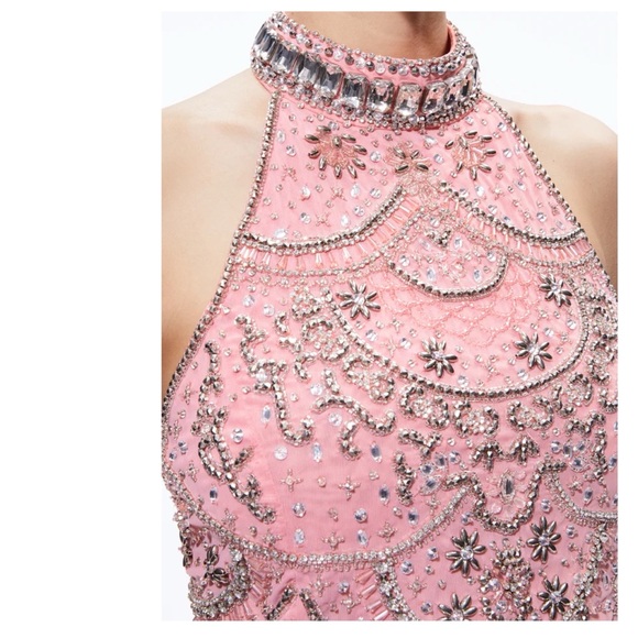 ALICE + OLIVIA Gatz Embellished High Neck Top - Picture 6 of 14